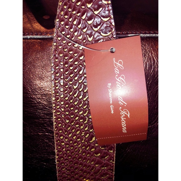 La Gioe do Toscana Brown Metallic Leather Handbag - Picture 4 of 9